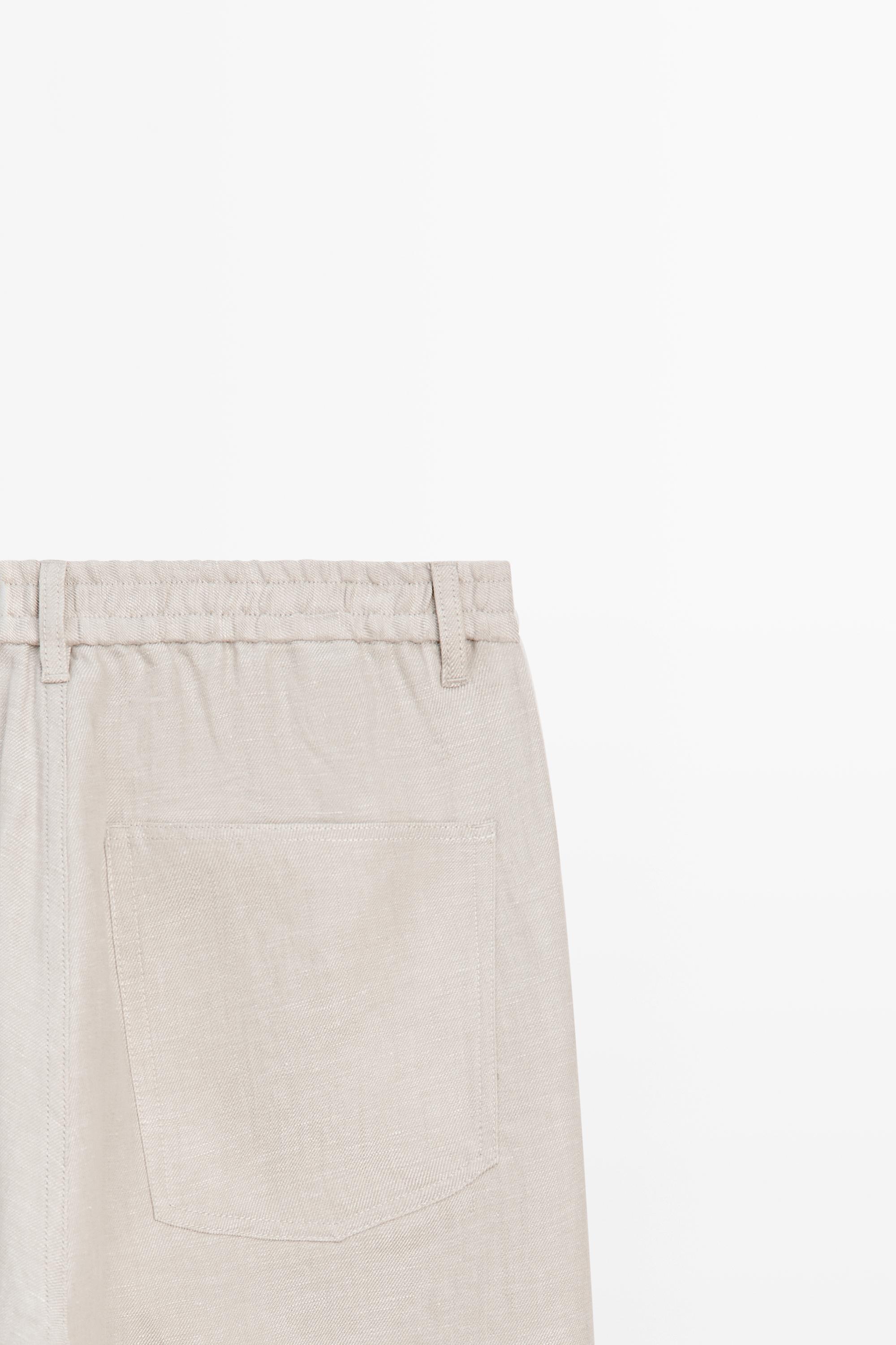 Wide-leg linen trousers